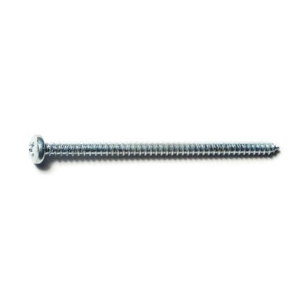 Midwest Fastener Sheet Metal Screw, #6 x 2-1/2 in, Zinc Plated Steel Pan Head Phillips Drive, 100 PK 50854